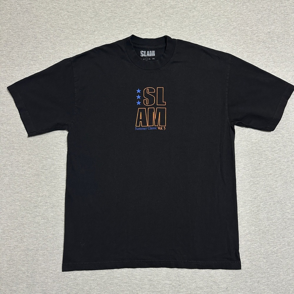SLAM Summer Classic Vol 5 Harlem NYC Graphic T-Shirt Black Basketball Mens Large